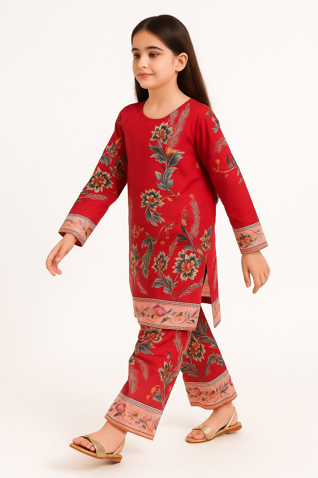 2 PIECE - PRINTED CAMBRIC SUIT