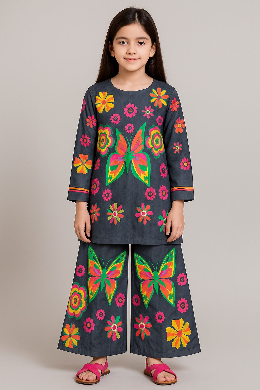 2 PIECE - PRINTED CAMBRIC SUIT