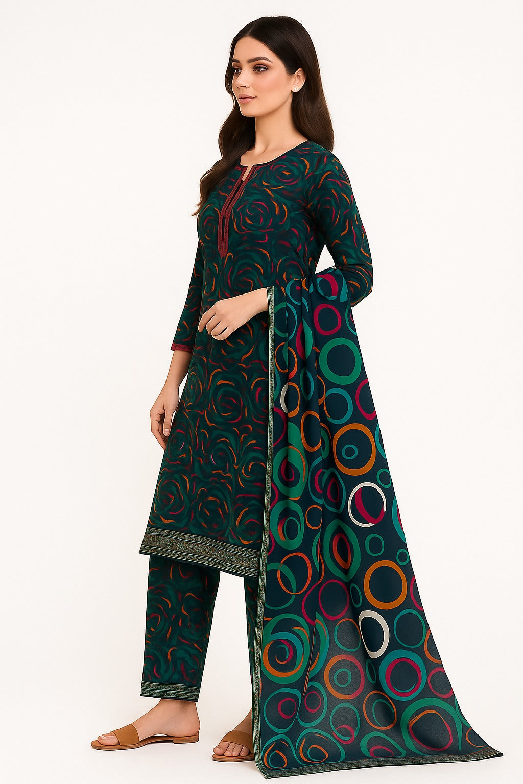 3 PIECE - PRINTED KHADDAR SUIT