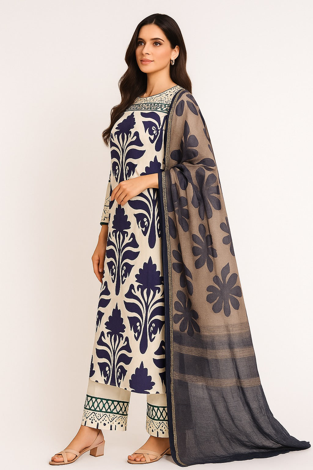 3 PIECE - PRINTED VISCOSE SUIT