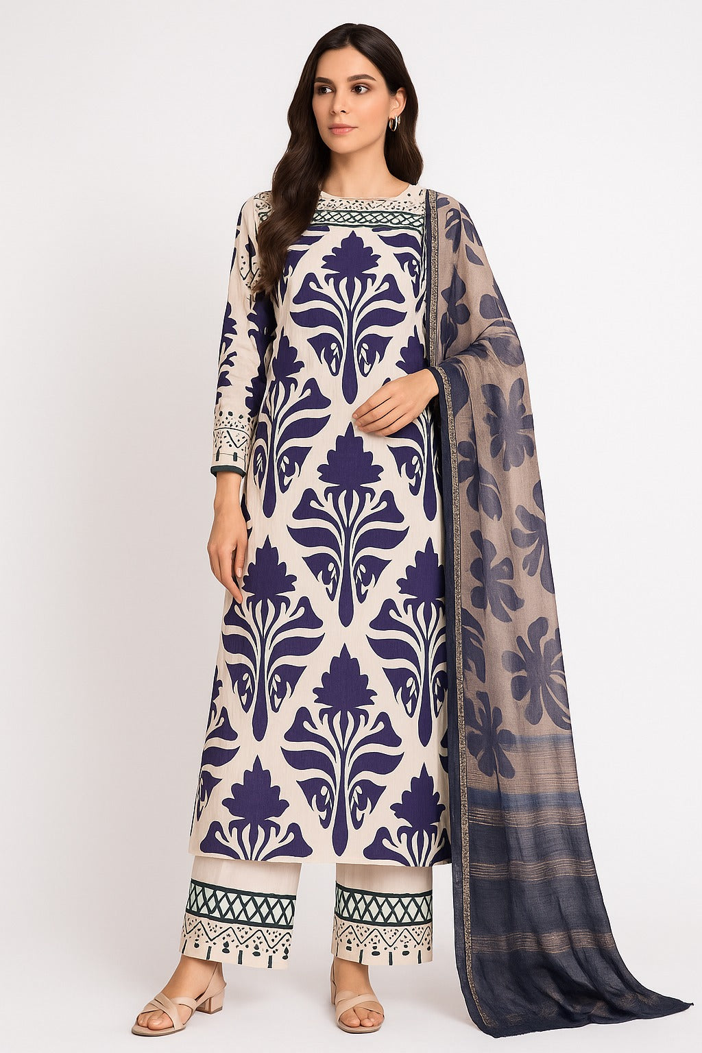 3 PIECE - PRINTED VISCOSE SUIT