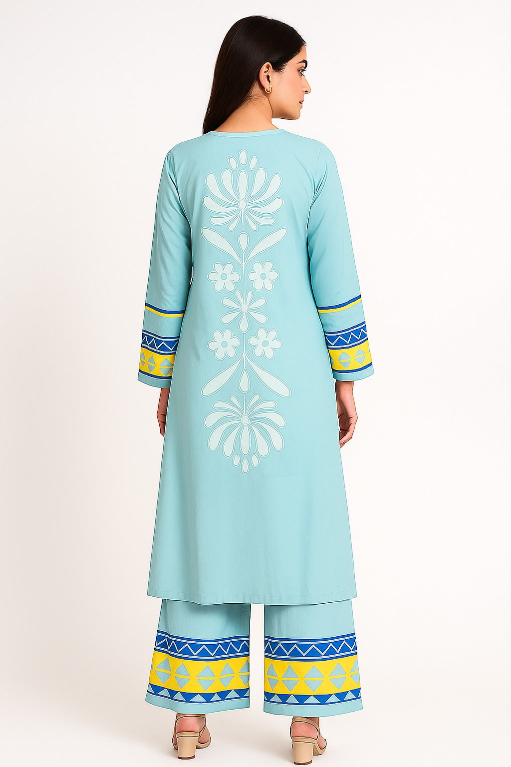 2 PIECE - LONG PRINTED VISCOSE SUIT