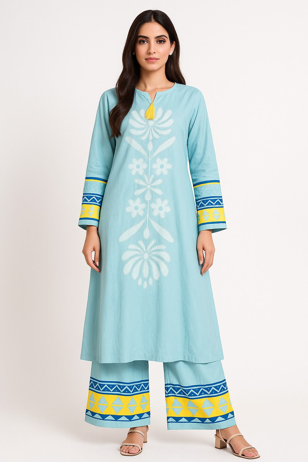 2 PIECE - LONG PRINTED VISCOSE SUIT