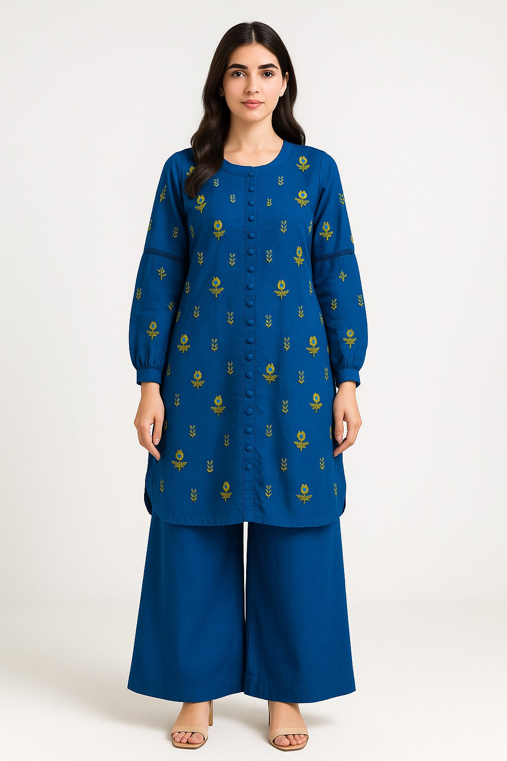 2 PIECE - EMBROIDERED KHADDAR SUIT