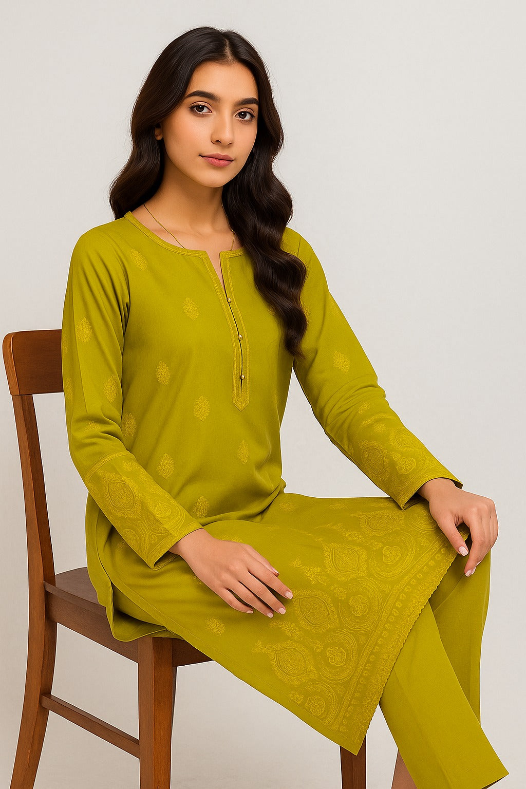 2 PIECE - EMBROIDERED KHADDAR SUIT