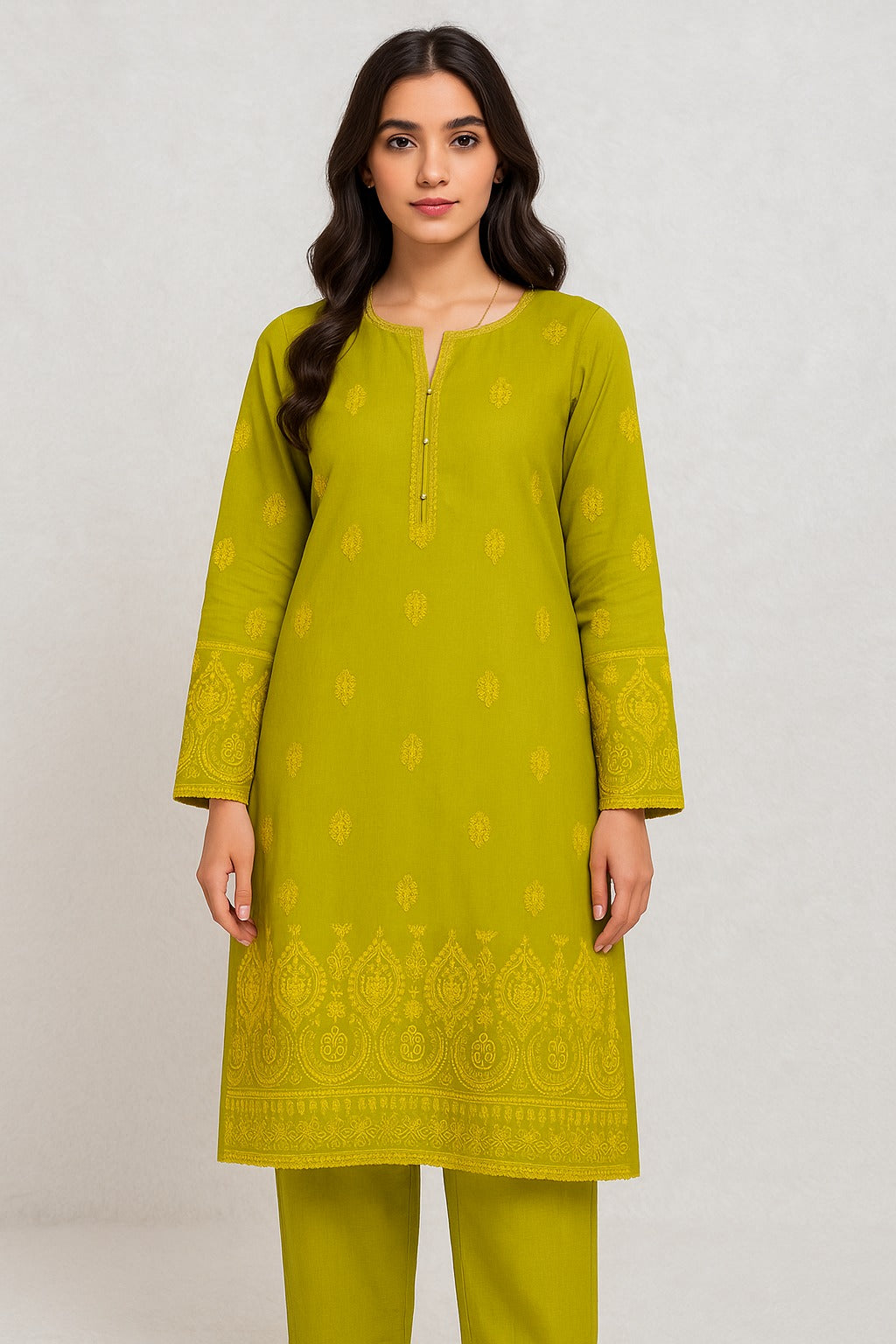 2 PIECE - EMBROIDERED KHADDAR SUIT
