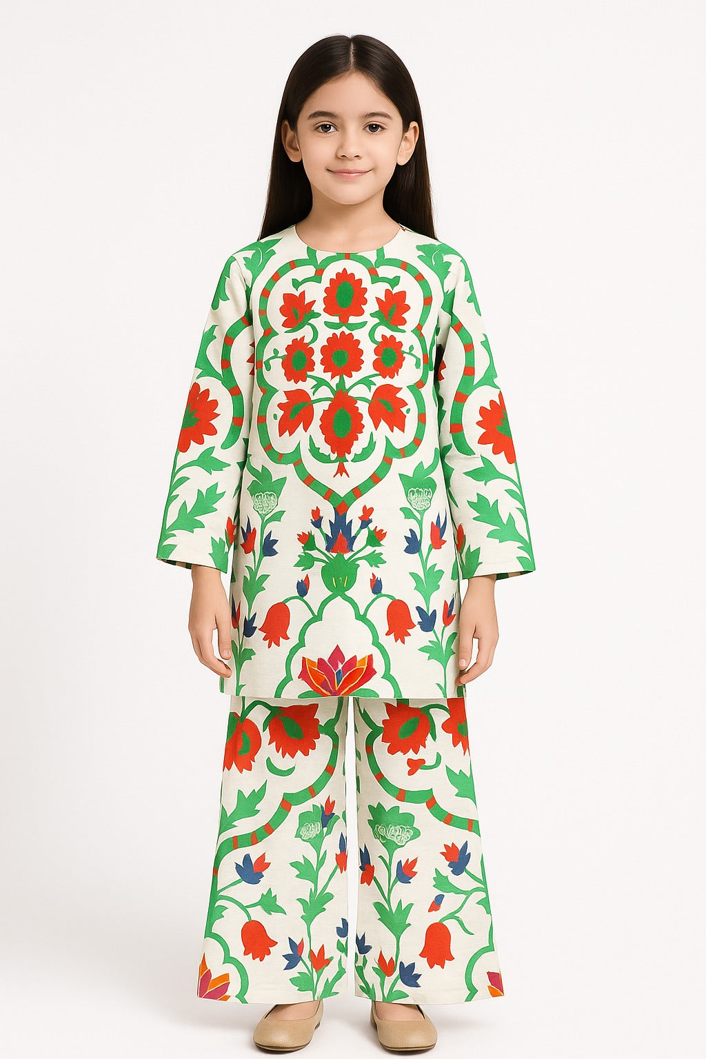 2 PIECE - PRINTED CAMBRIC SUIT