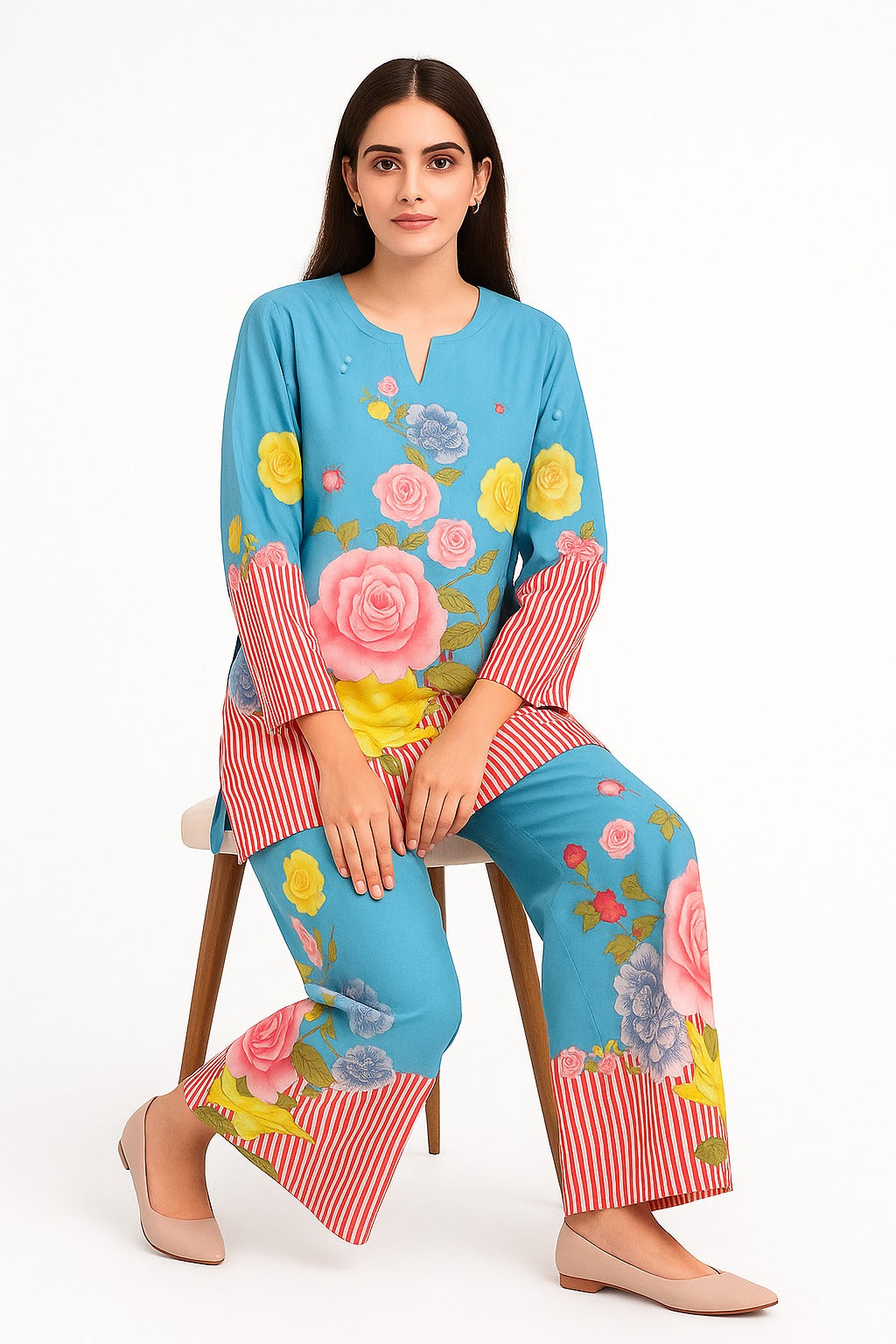 2 PIECE - PRINTED VISCOSE SUIT