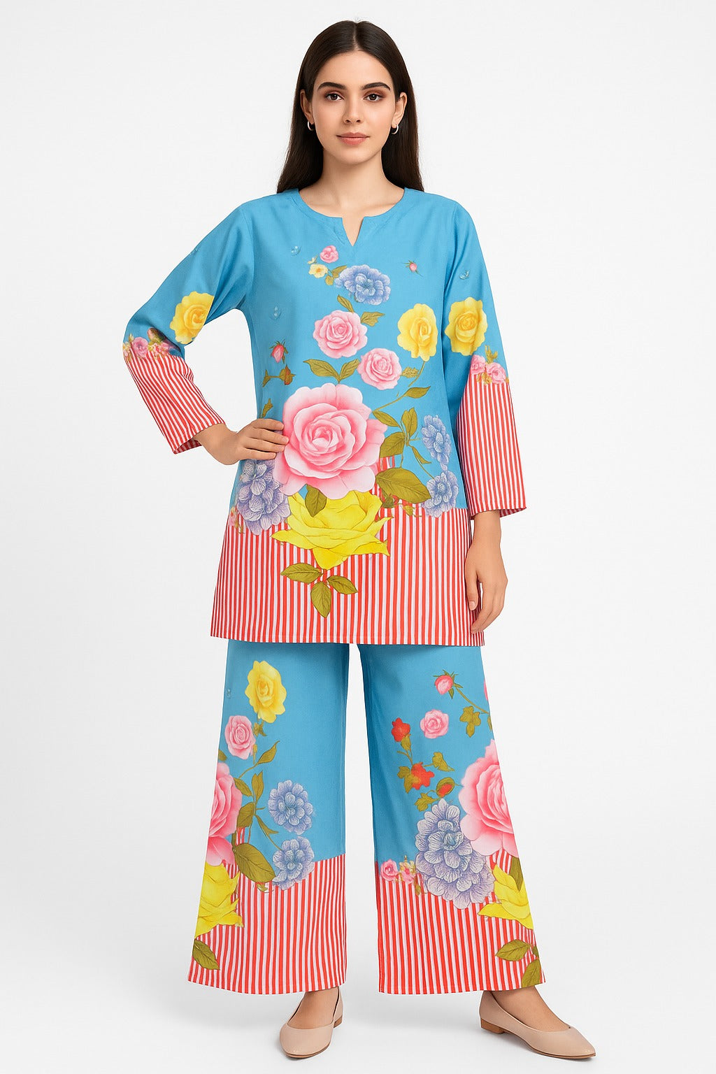 2 PIECE - PRINTED VISCOSE SUIT
