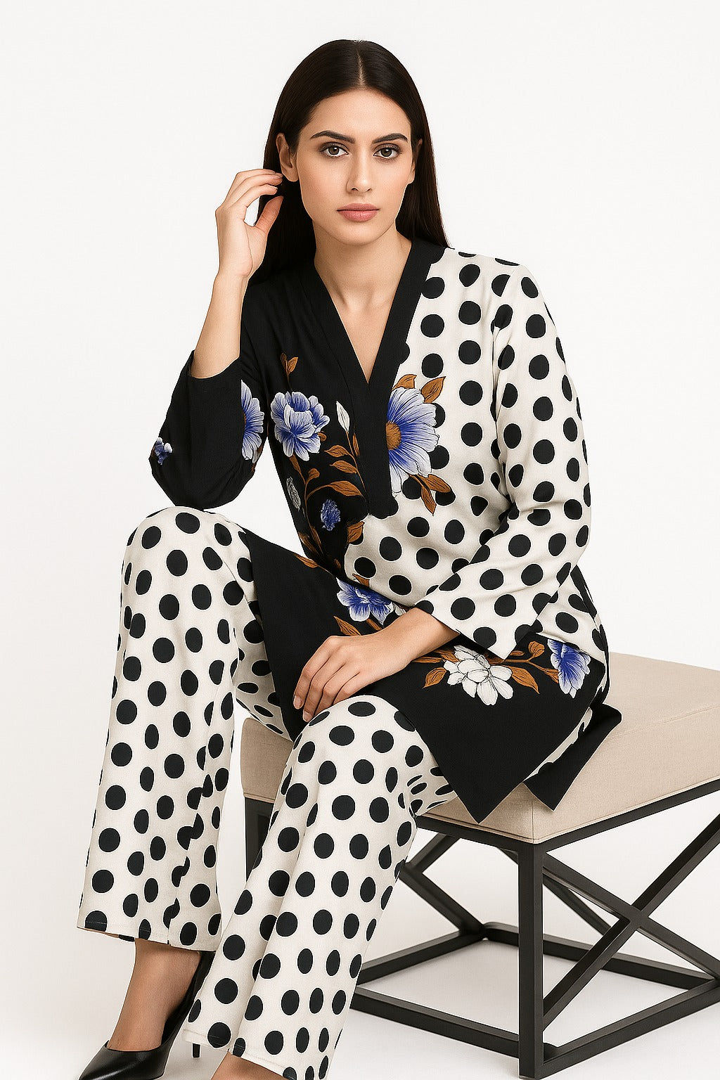 2 PIECE - PRINTED VISCOSE SUIT