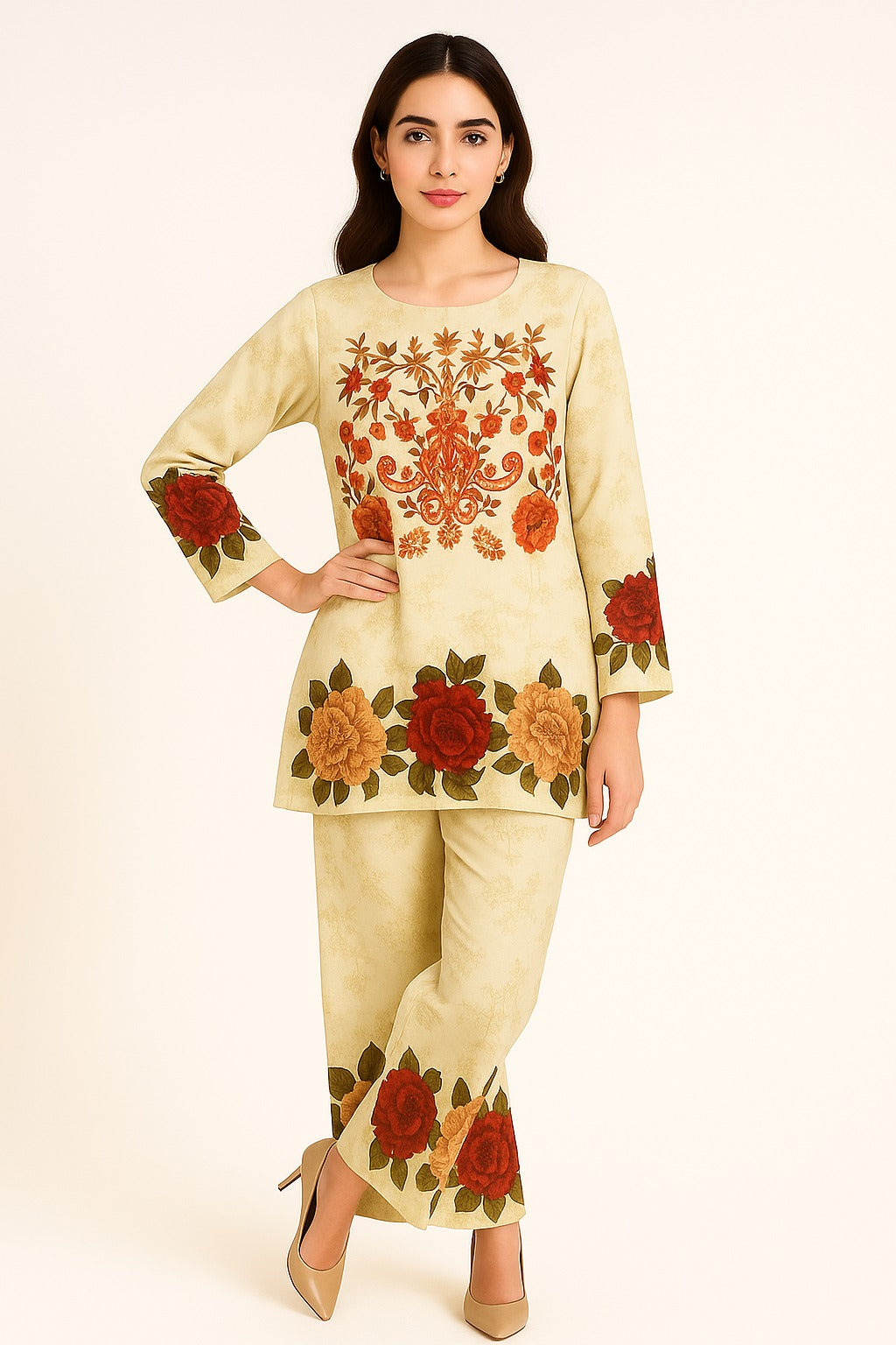 2 PIECE - PRINTED VISCOSE SUIT
