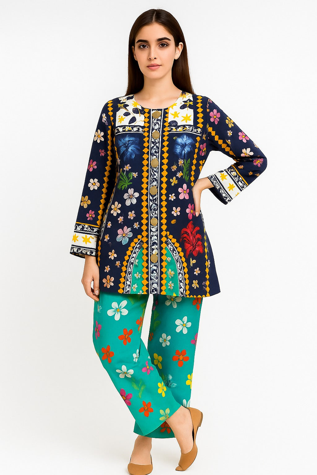 2 PIECE - PRINTED VISCOSE SUIT