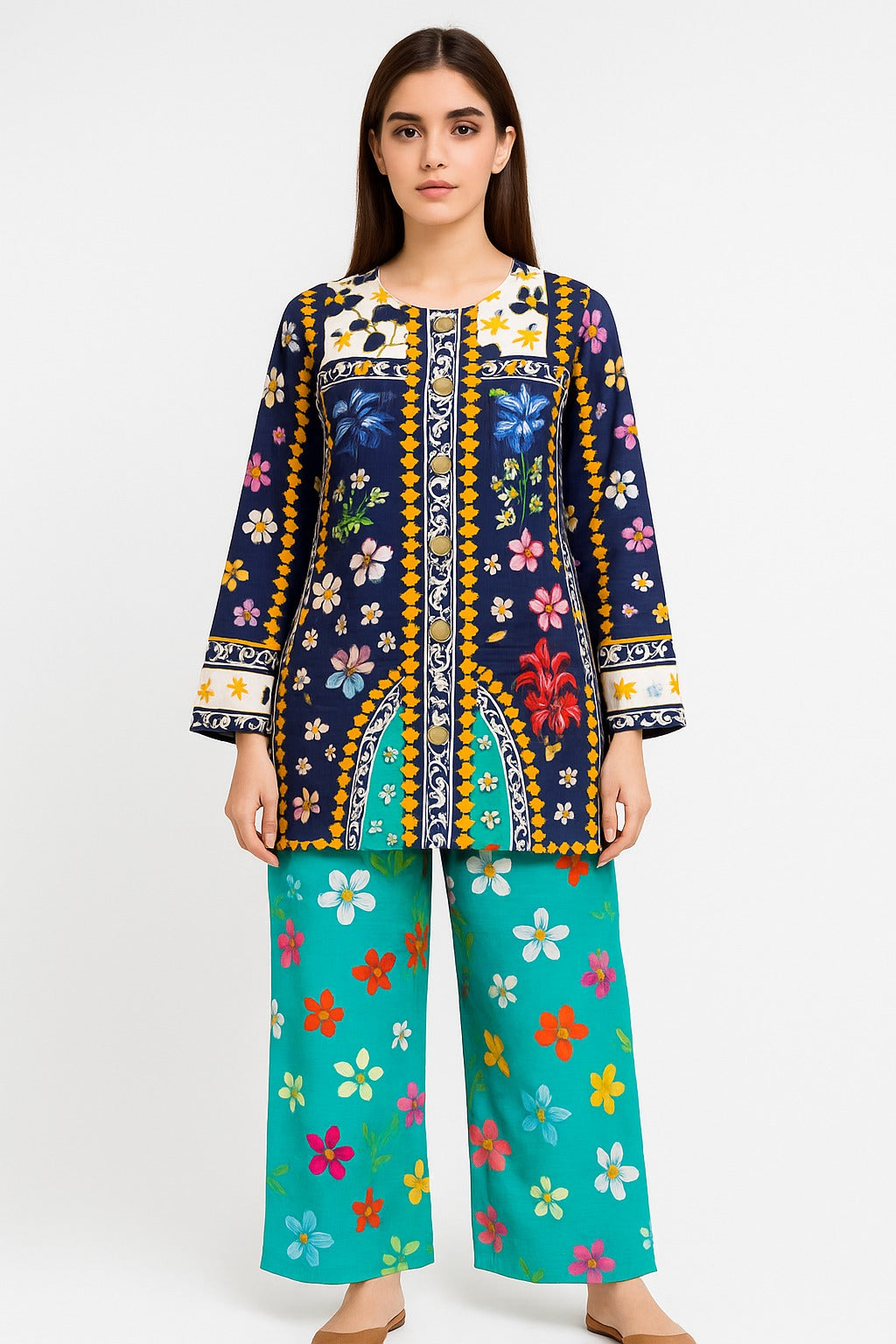2 PIECE - PRINTED VISCOSE SUIT