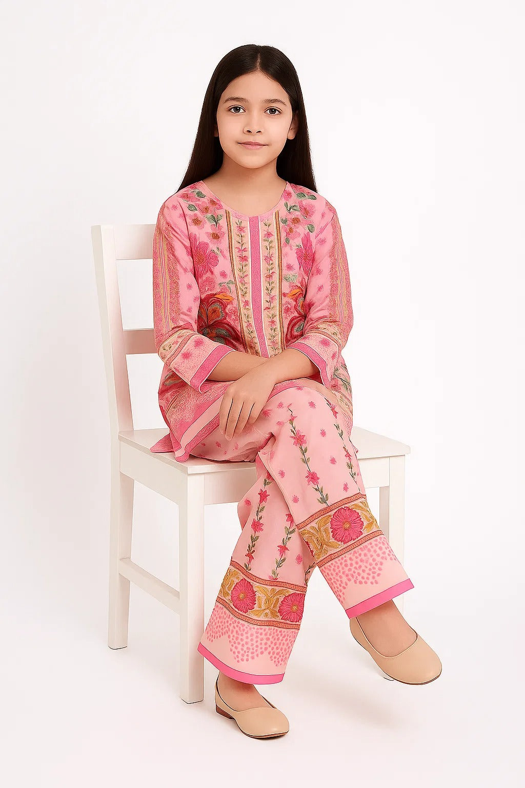 2 PIECE - PRINTED CAMBRIC SUIT