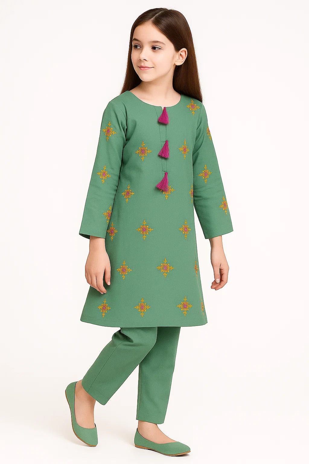 2 PIECE - EMBROIDERED KHADDAR SUIT