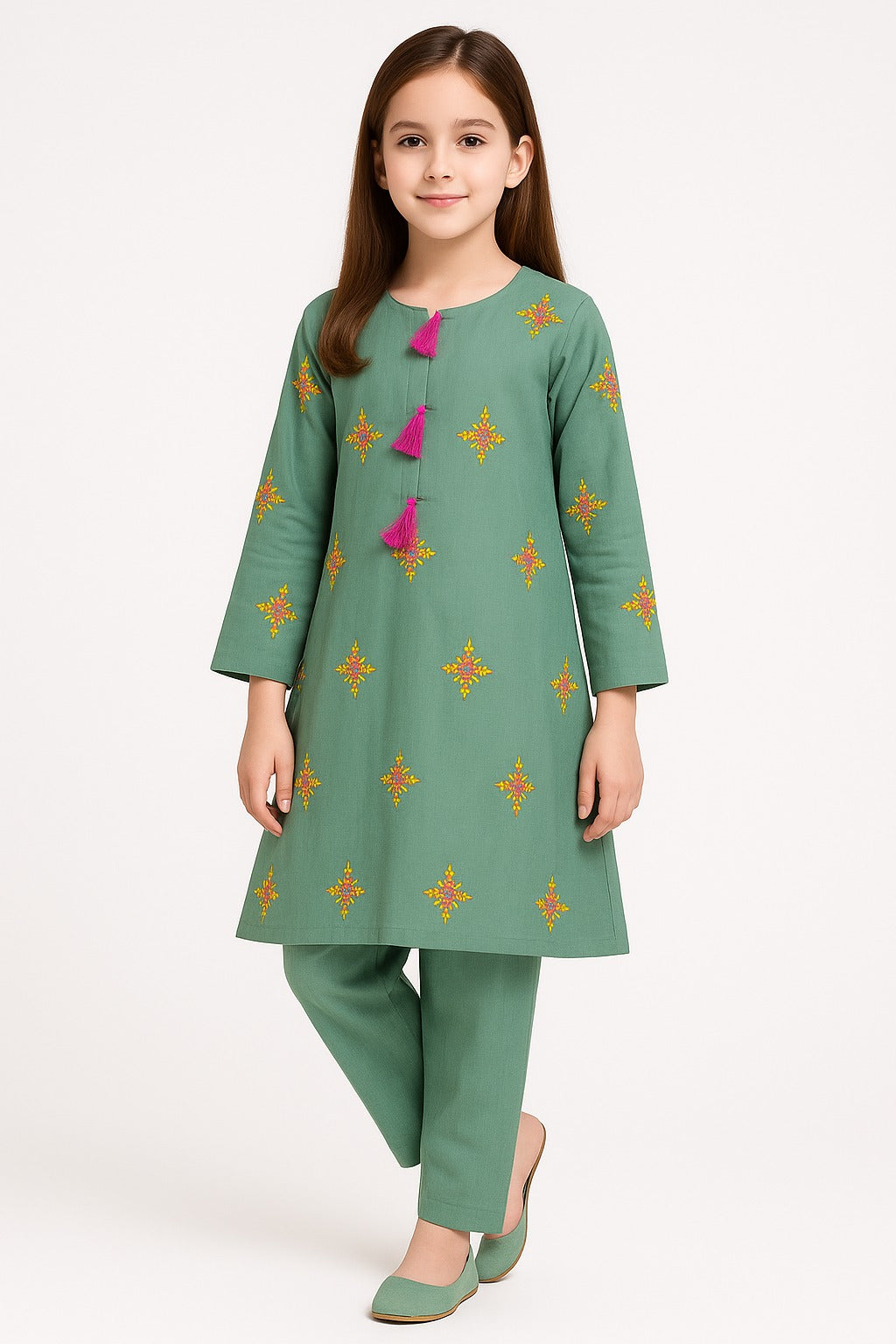 2 PIECE - EMBROIDERED KHADDAR SUIT