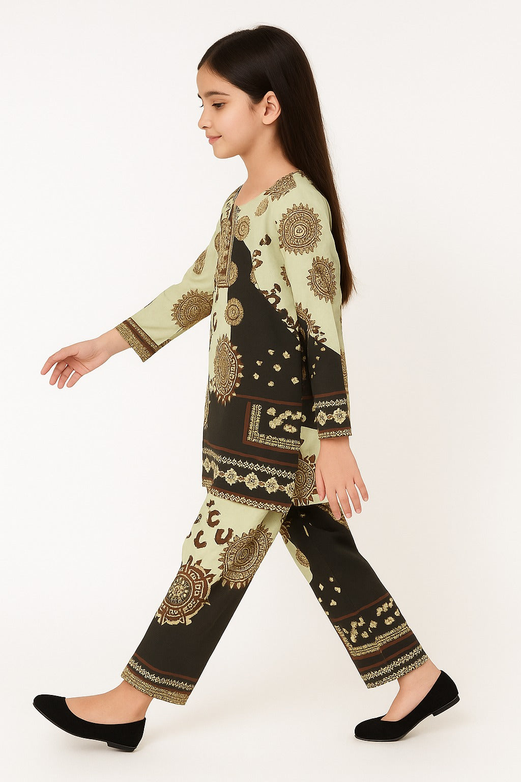 2 PIECE - PRINTED CAMBRIC SUIT