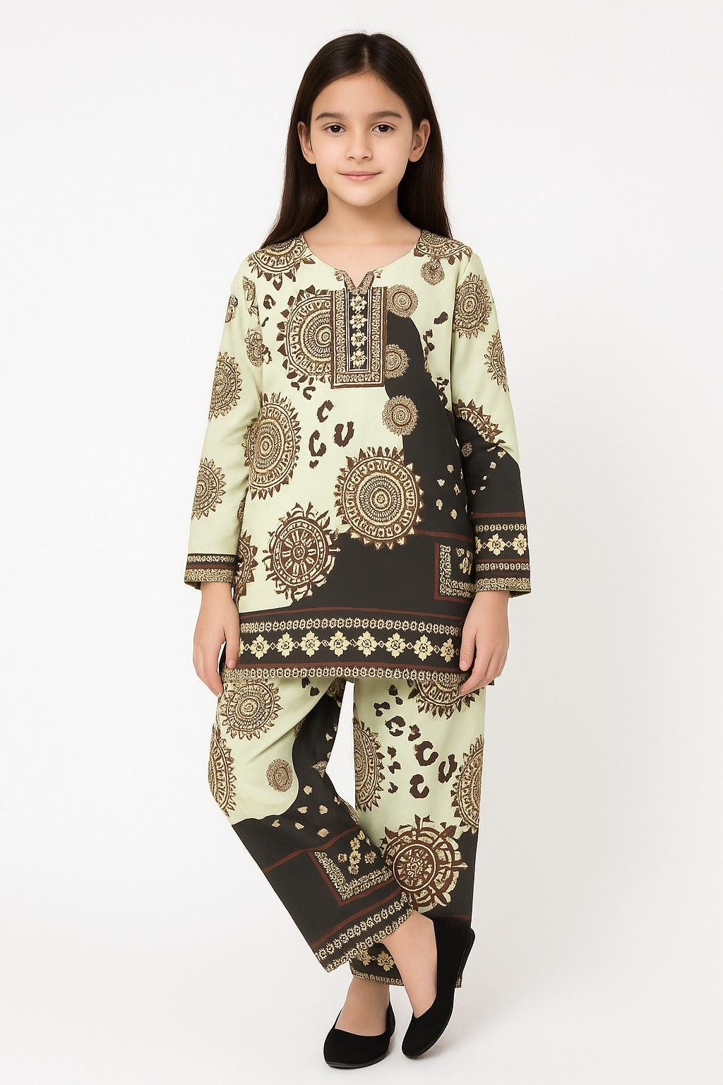 2 PIECE - PRINTED CAMBRIC SUIT