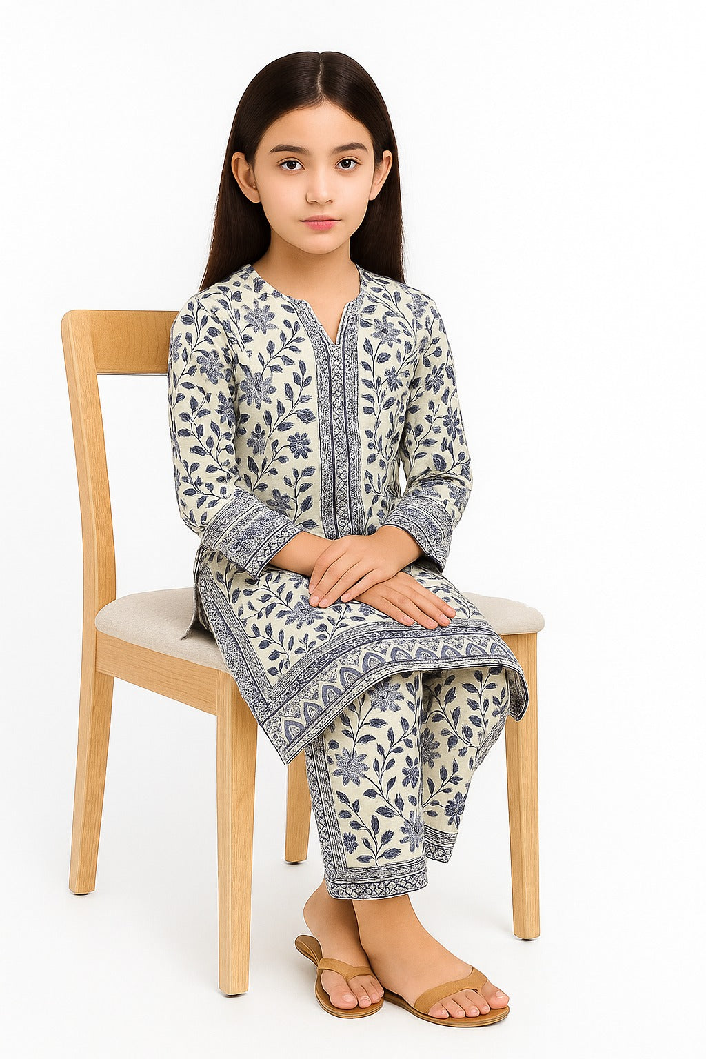 2 PIECE - PRINTED SILK SUIT