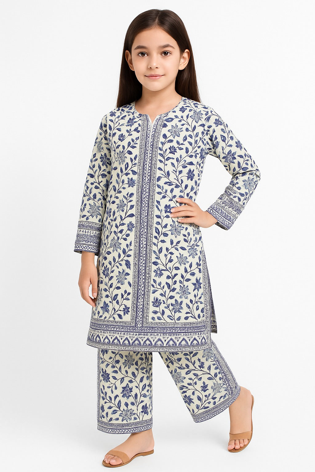 2 PIECE - PRINTED SILK SUIT