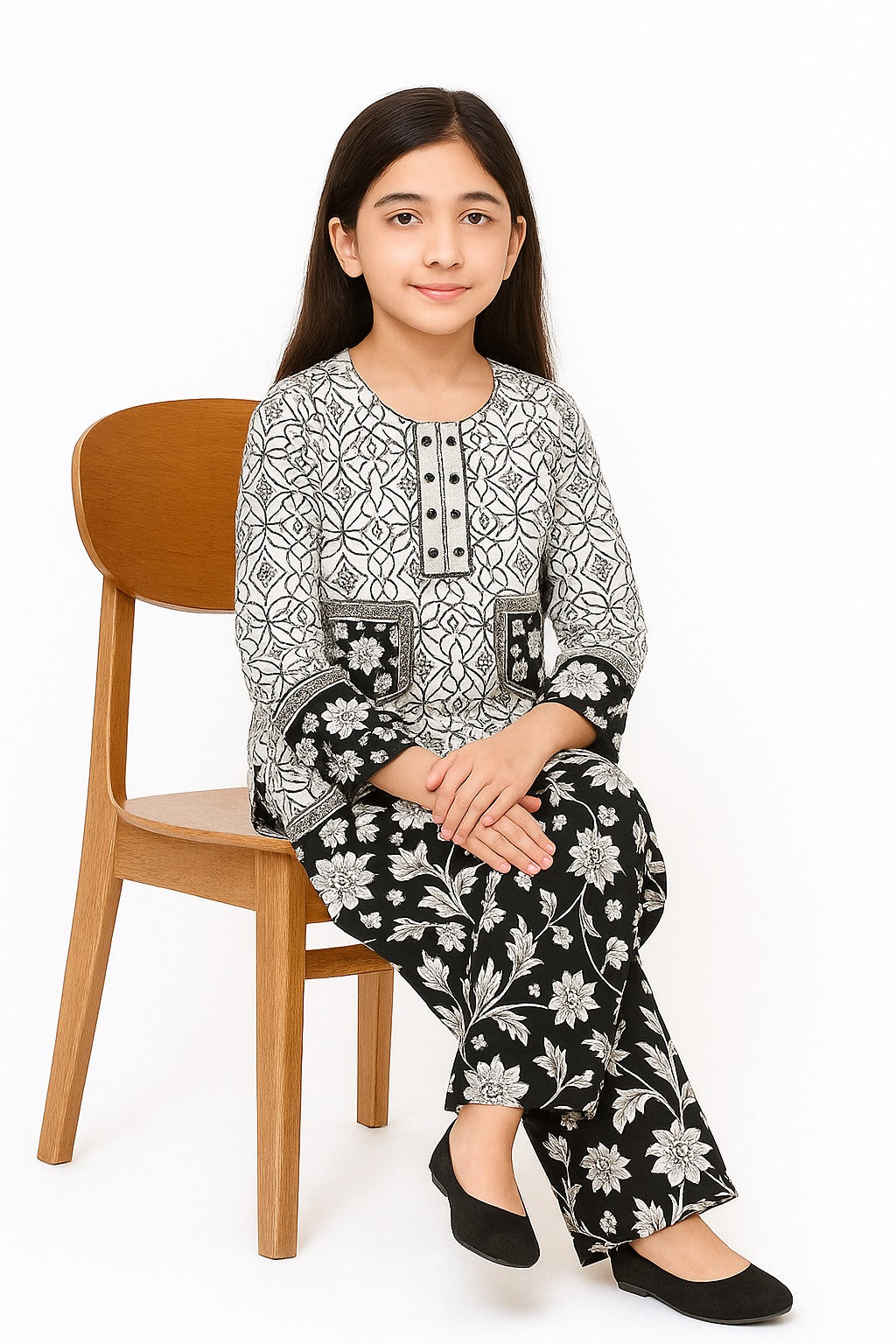 2 PIECE - PRINTED CAMBRIC SUIT