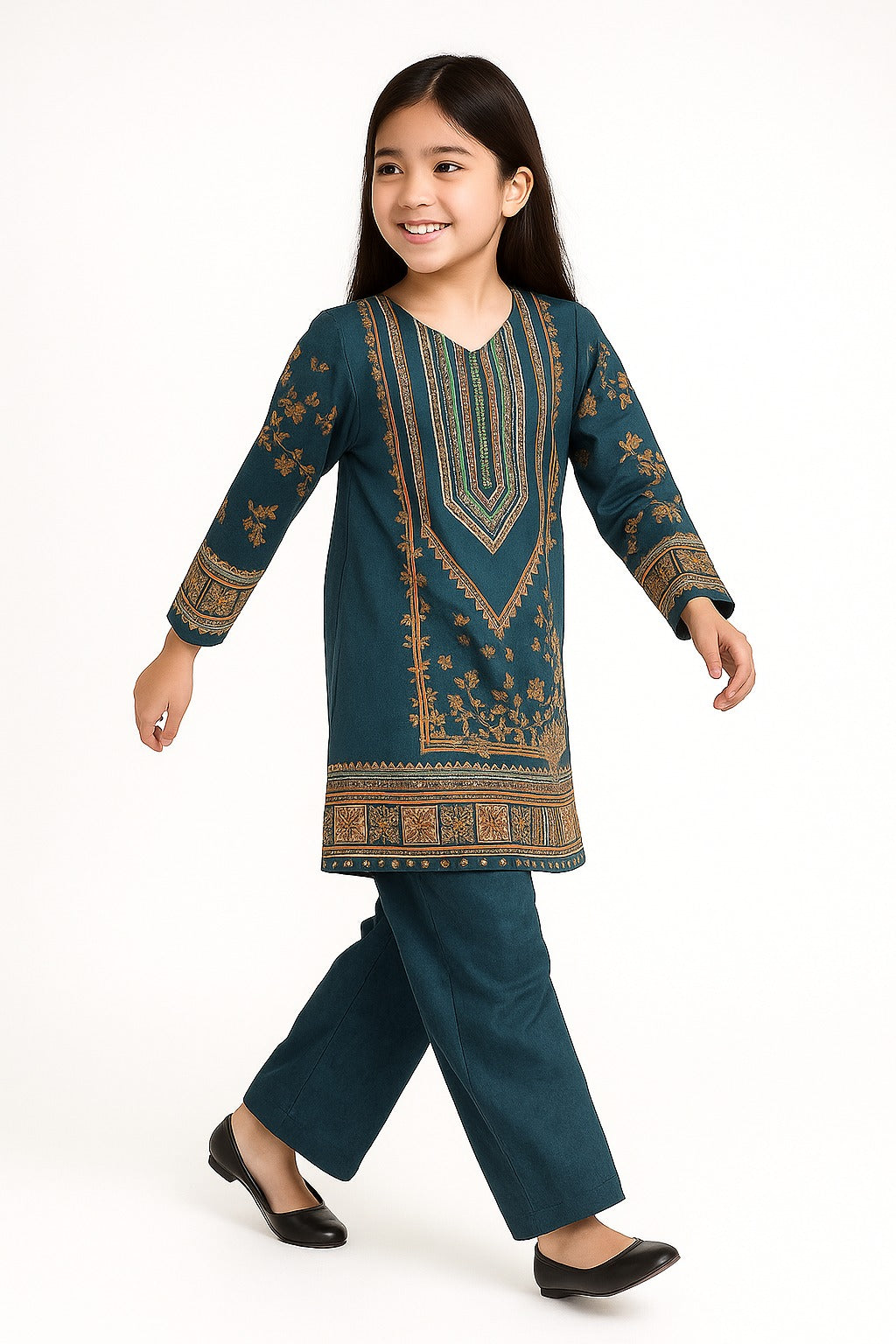 2 PIECE - PRINTED CAMBRIC SUIT