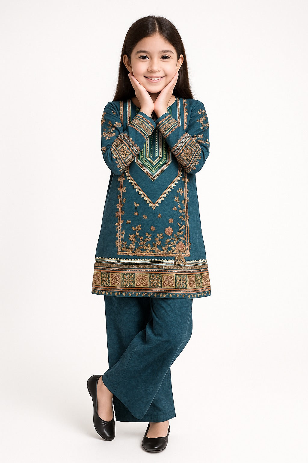 2 PIECE - PRINTED CAMBRIC SUIT