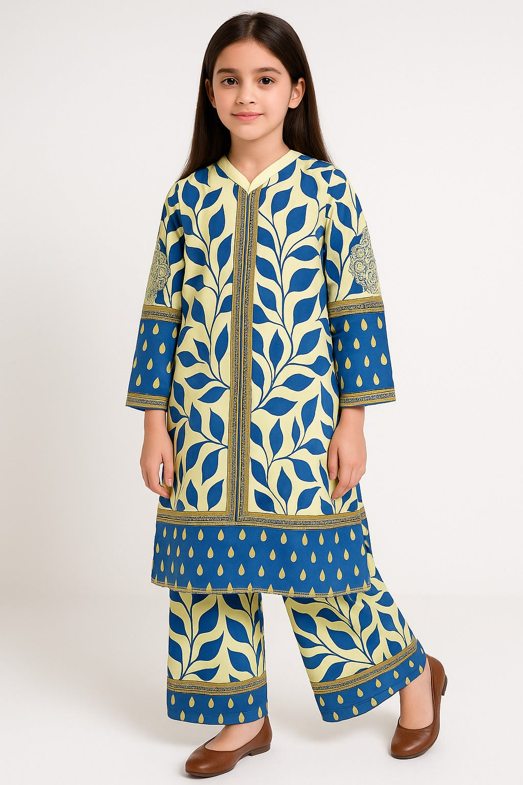 2 PIECE - PRINTED CAMBRIC SUIT