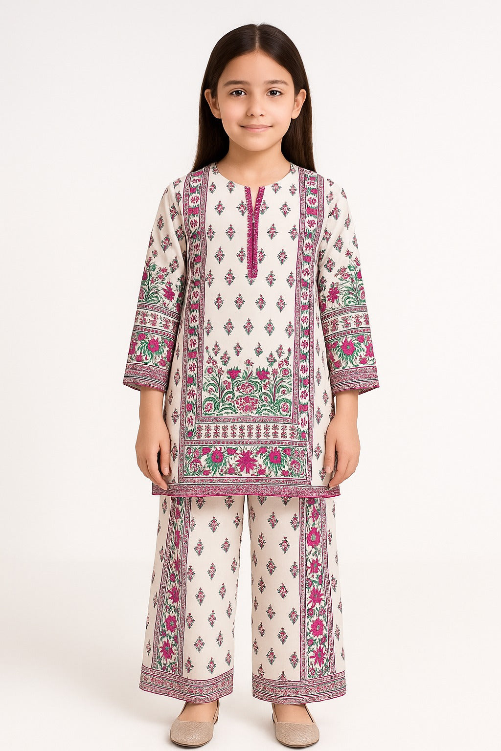 2 PIECE - PRINTED CAMBRIC SUIT