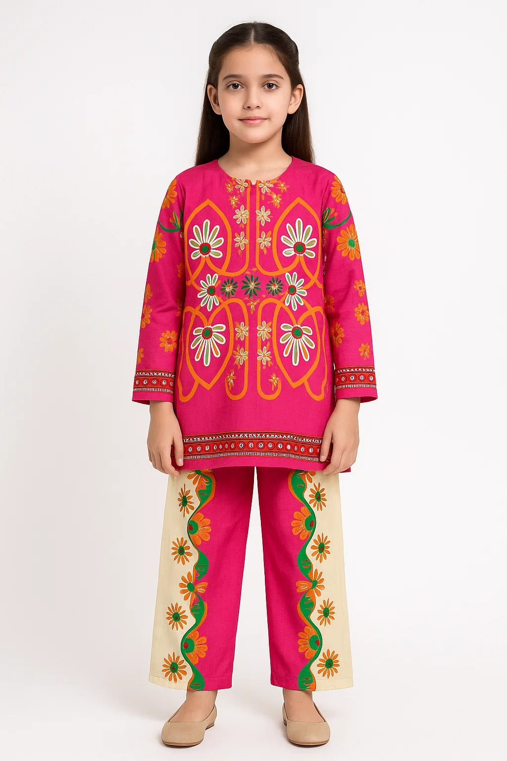 2 PIECE - PRINTED CAMBRIC SUIT