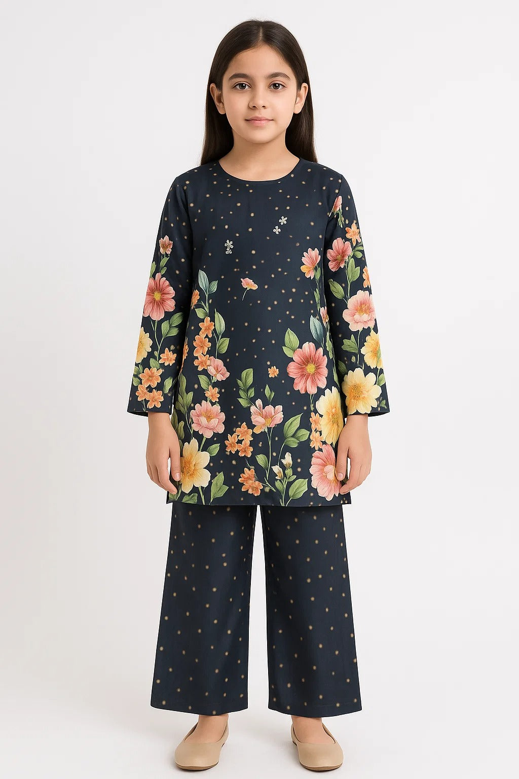 2 PIECE - PRINTED CAMBRIC SUIT