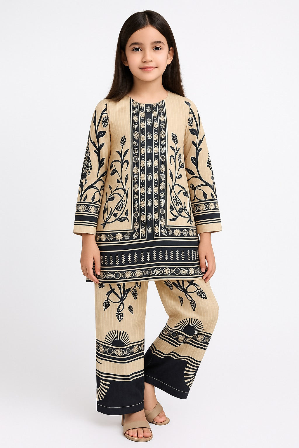 2 PIECE - PRINTED CAMBRIC SUIT