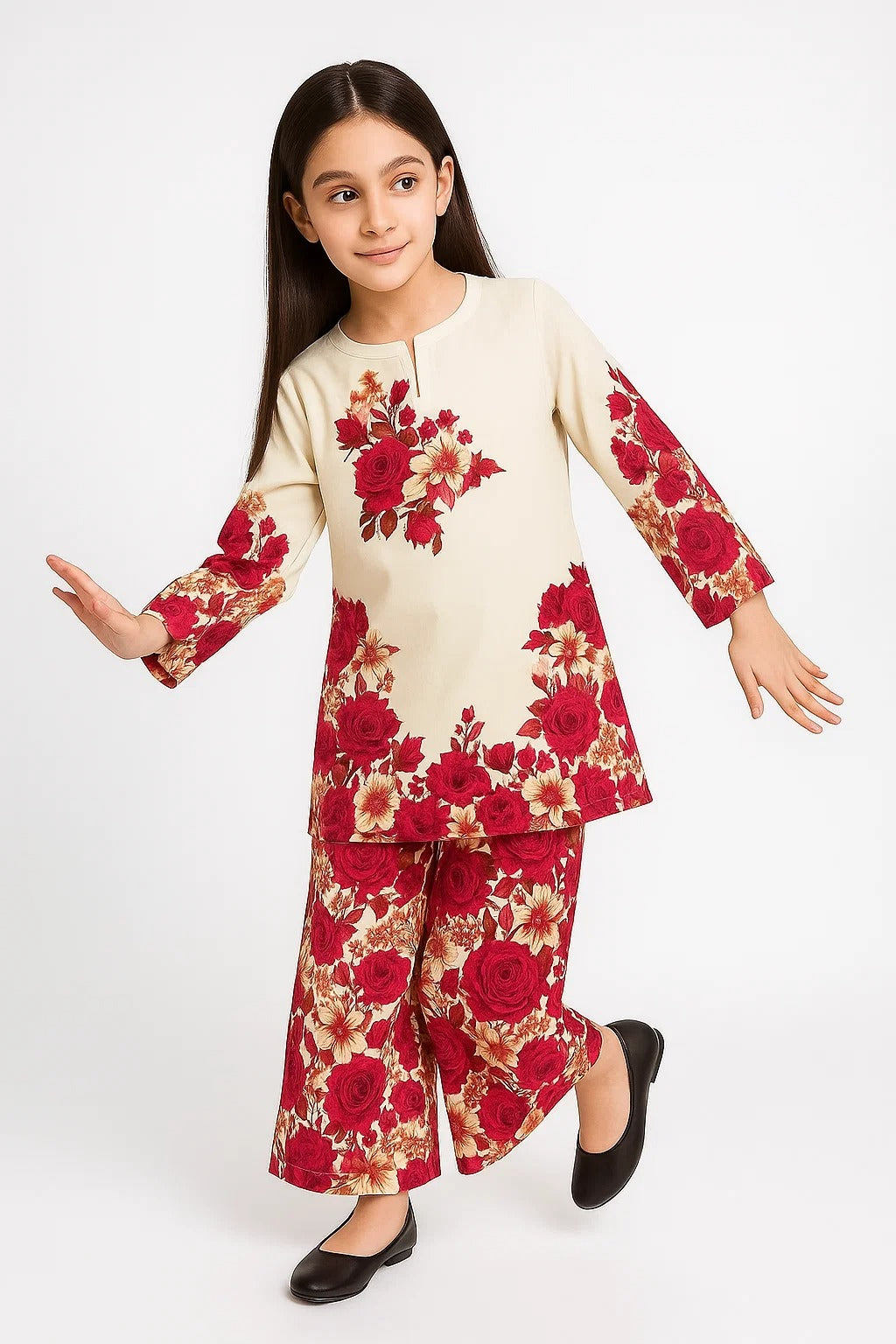 2 PIECE - PRINTED CAMBRIC SUIT