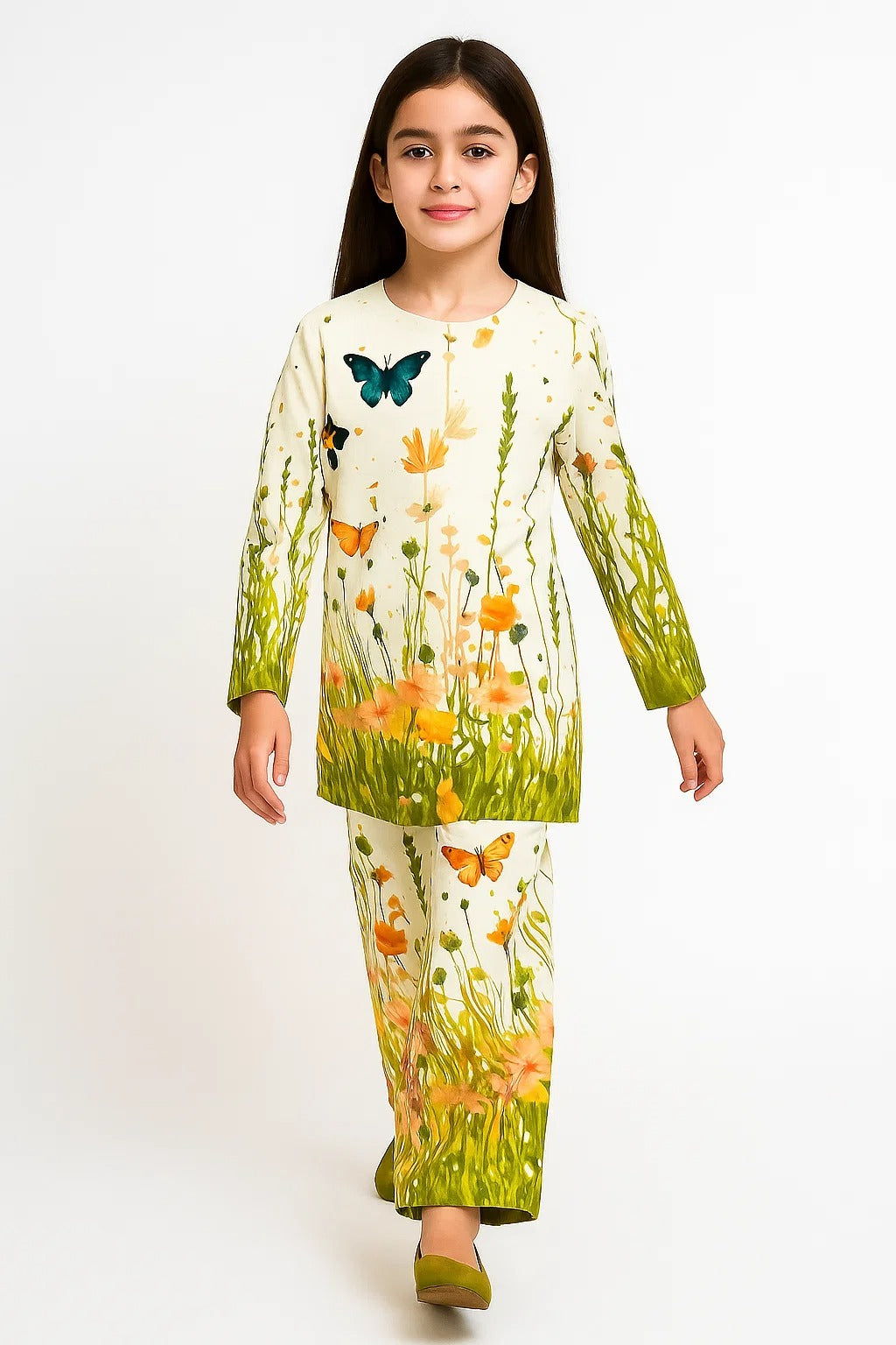 2 PIECE - PRINTED CAMBRIC SUIT