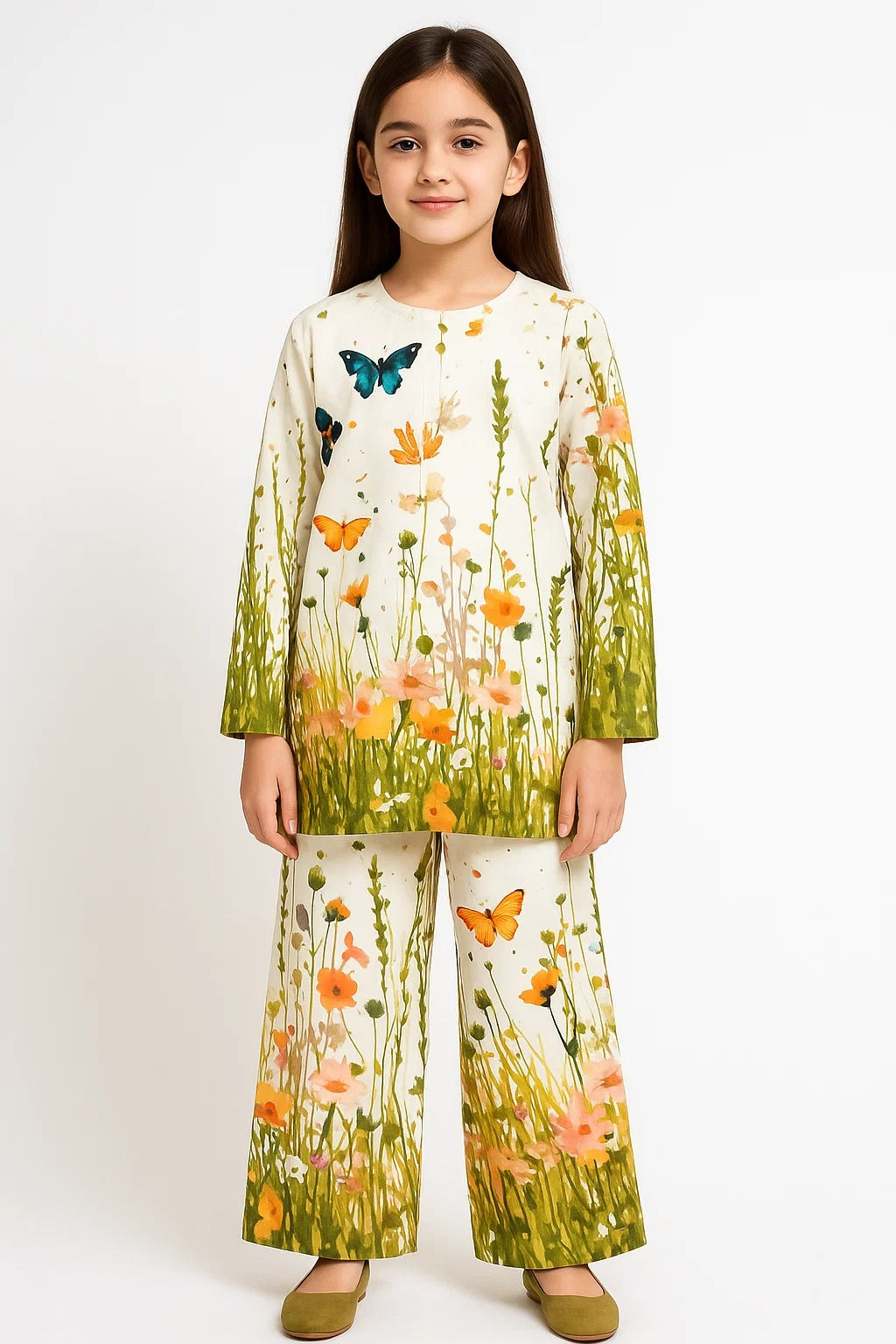 2 PIECE - PRINTED CAMBRIC SUIT