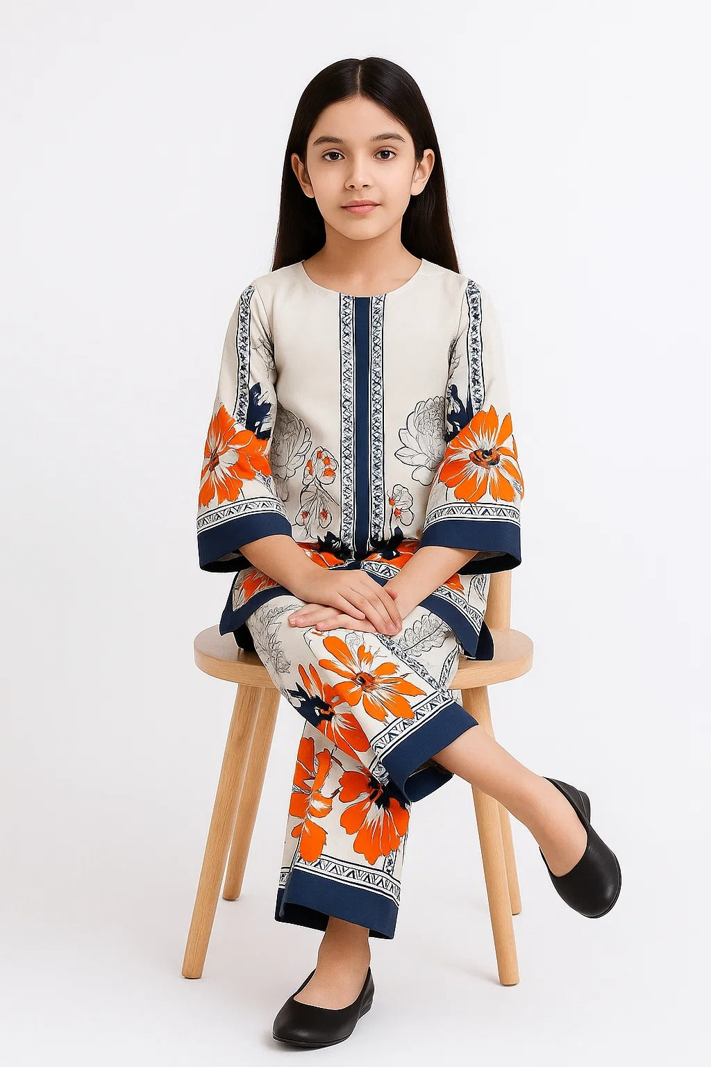 2 PIECE - PRINTED CAMBRIC SUIT