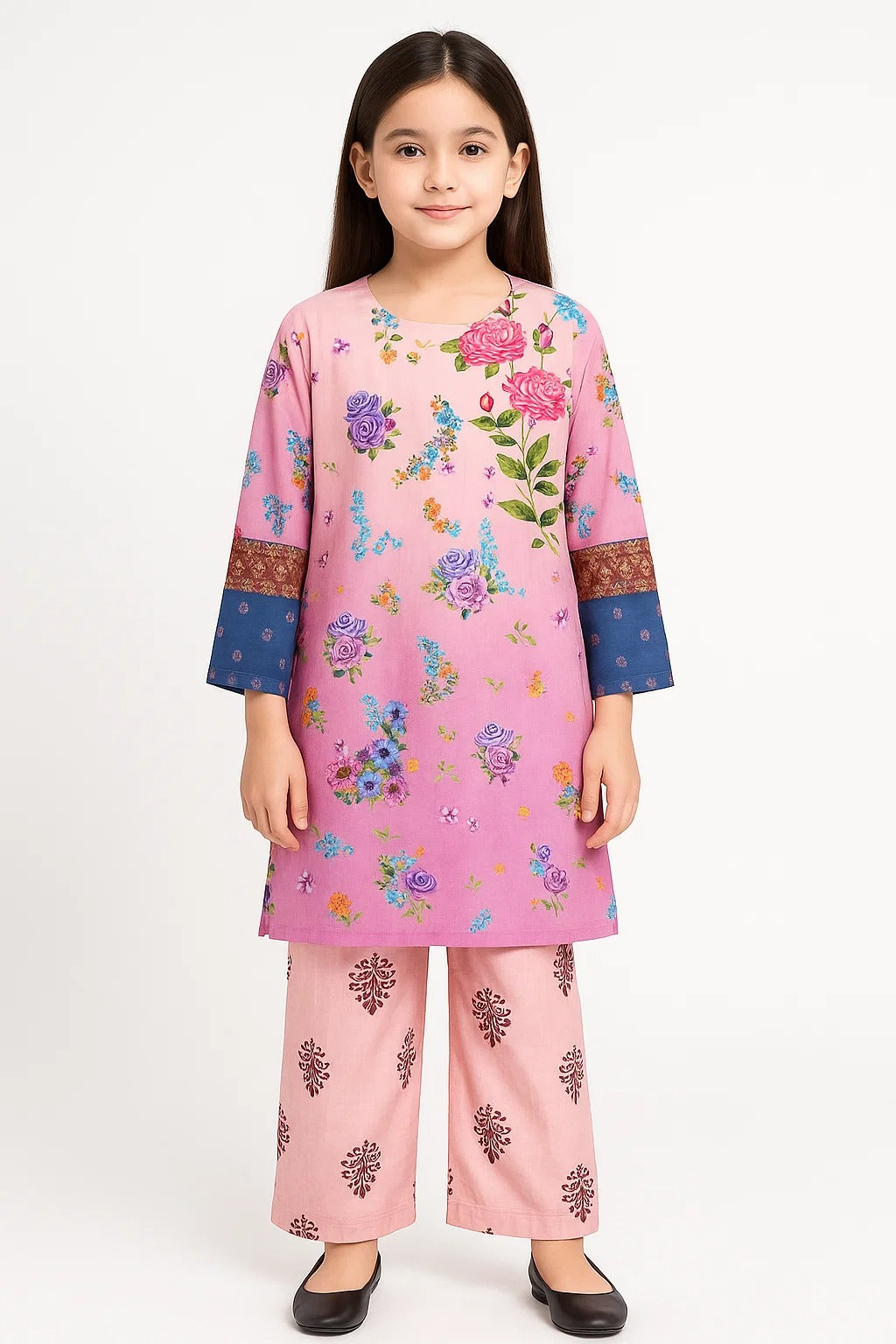 2 PIECE - PRINTED CAMBRIC SUIT