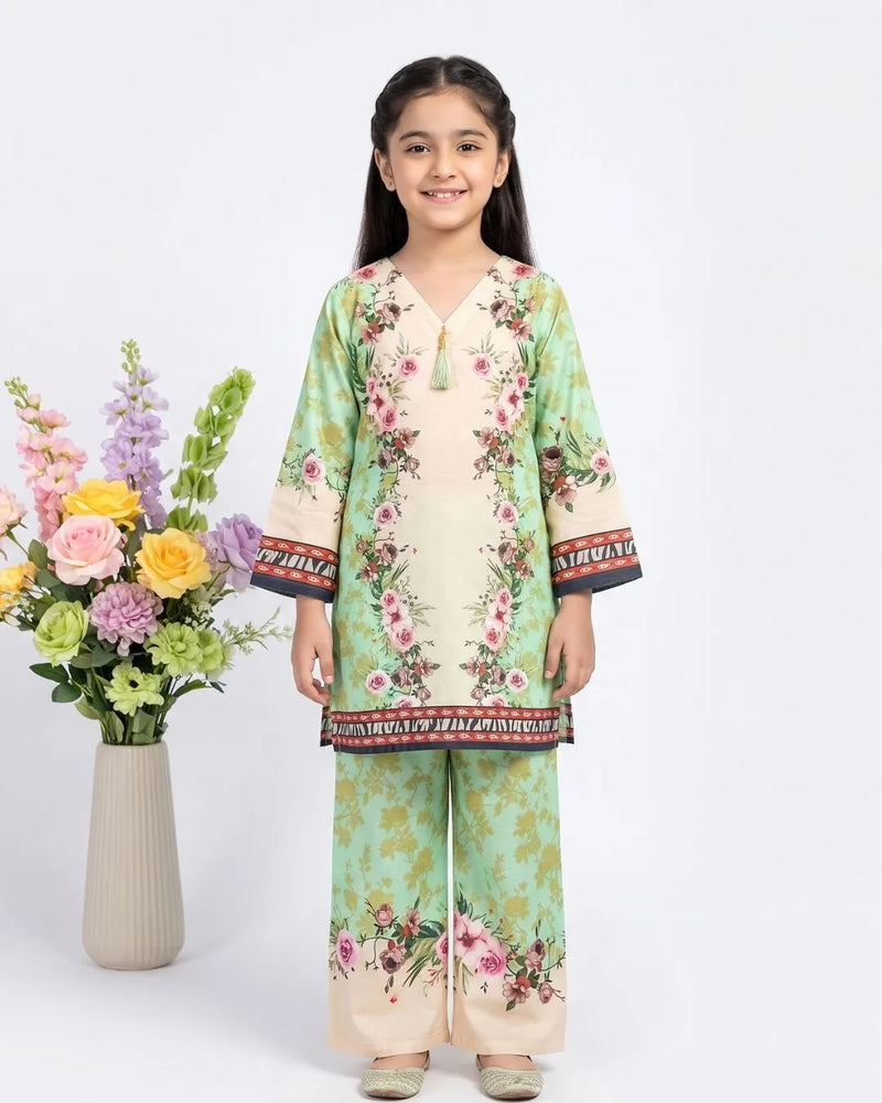 2 PIECE - PRINTED CAMBRIC SUIT