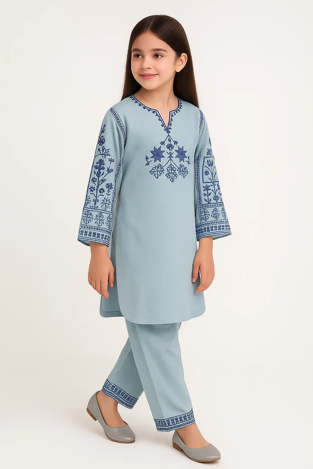 2 PIECE - EMBROIDERED KHADDAR SUIT