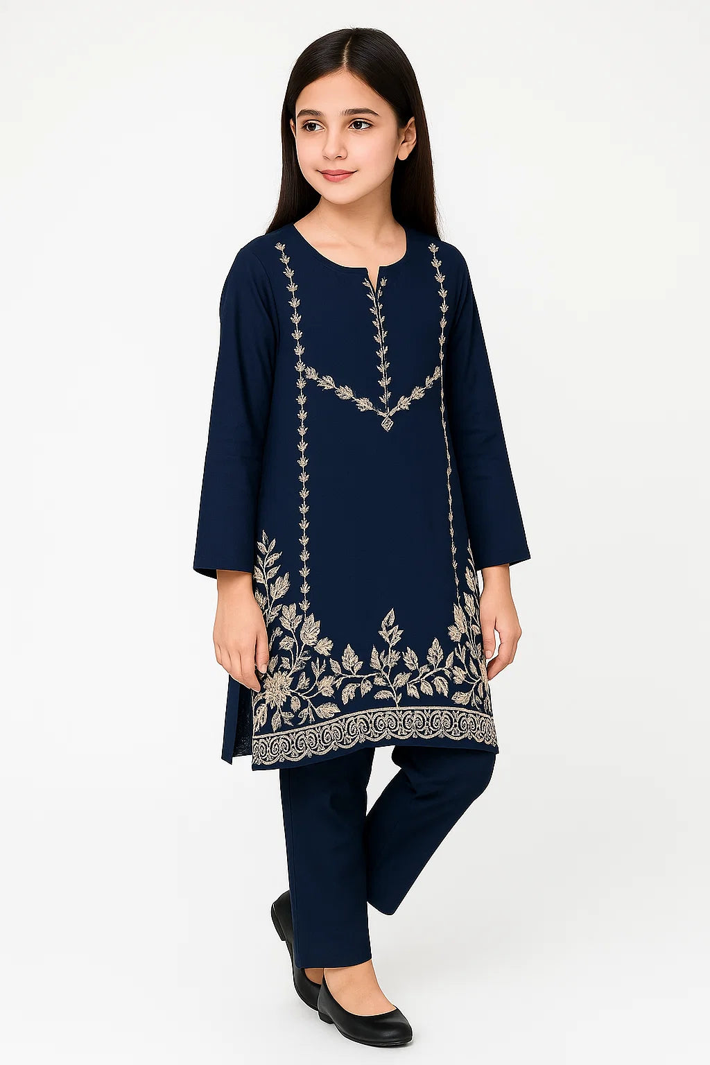 2 PIECE - EMBROIDERED KHADDAR SUIT