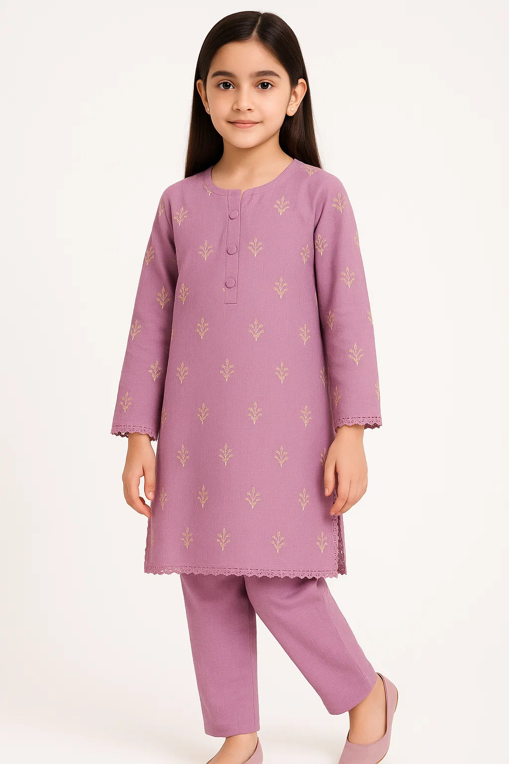 2 PIECE - EMBROIDERED KHADDAR SUIT