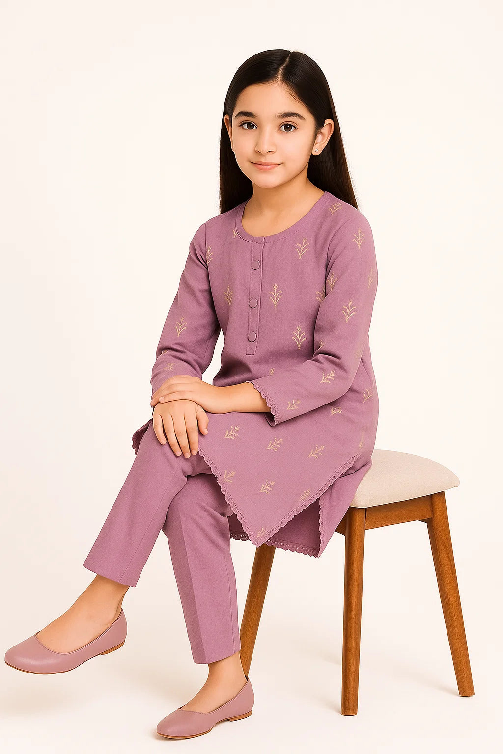 2 PIECE - EMBROIDERED KHADDAR SUIT