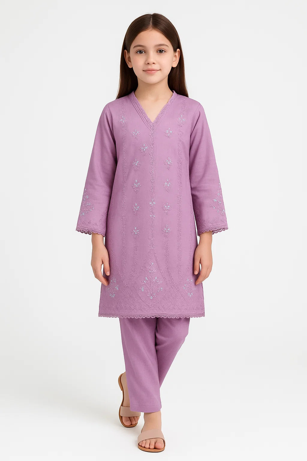 2 PIECE - EMBROIDERED KHADDAR SUIT