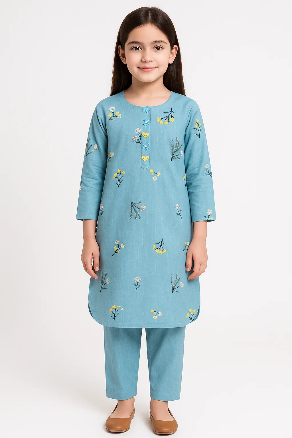 2 PIECE - EMBROIDERED KHADDAR SUIT