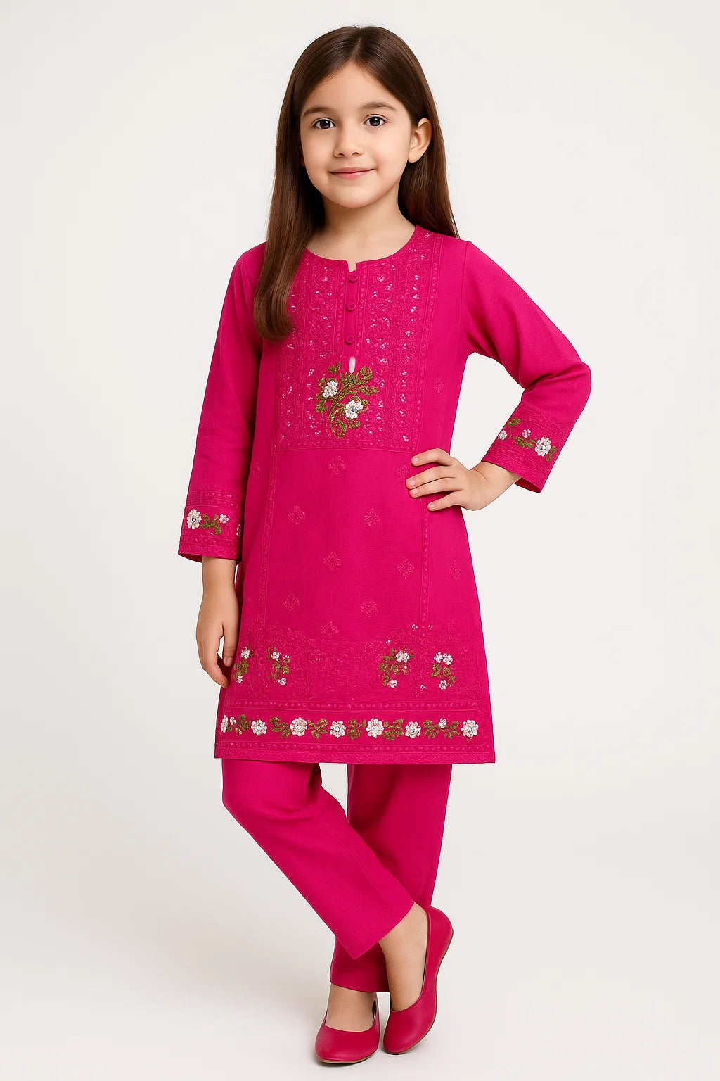 2 PIECE - EMBROIDERED KHADDAR SUIT