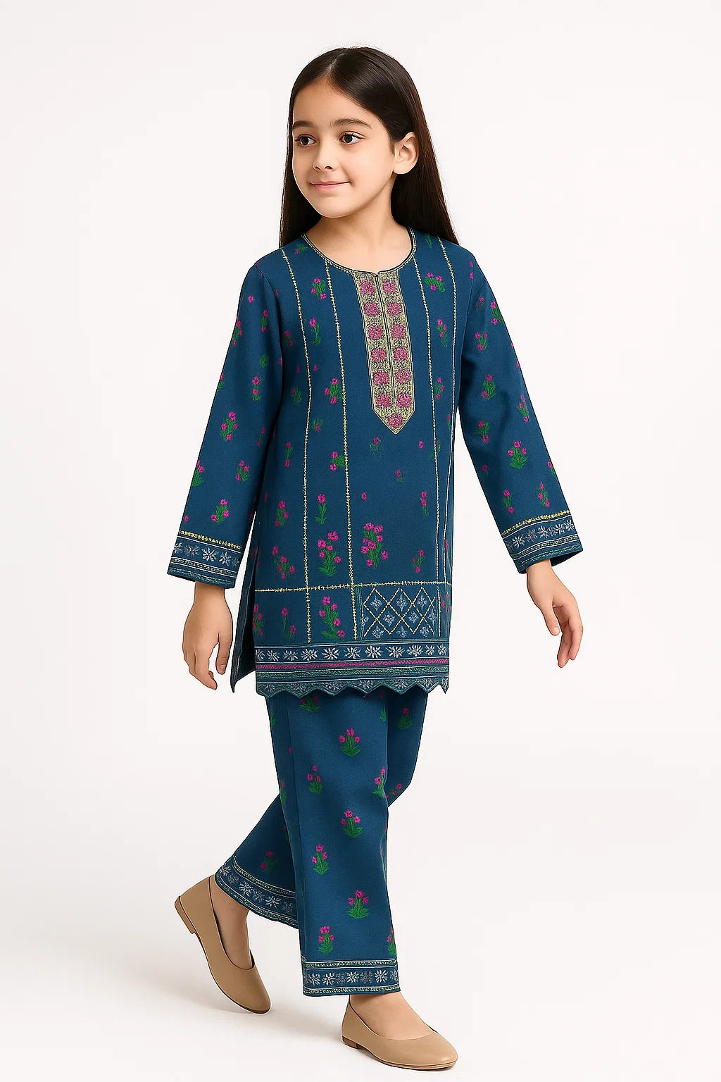 2 PIECE - PRINTED CAMBRIC SUIT