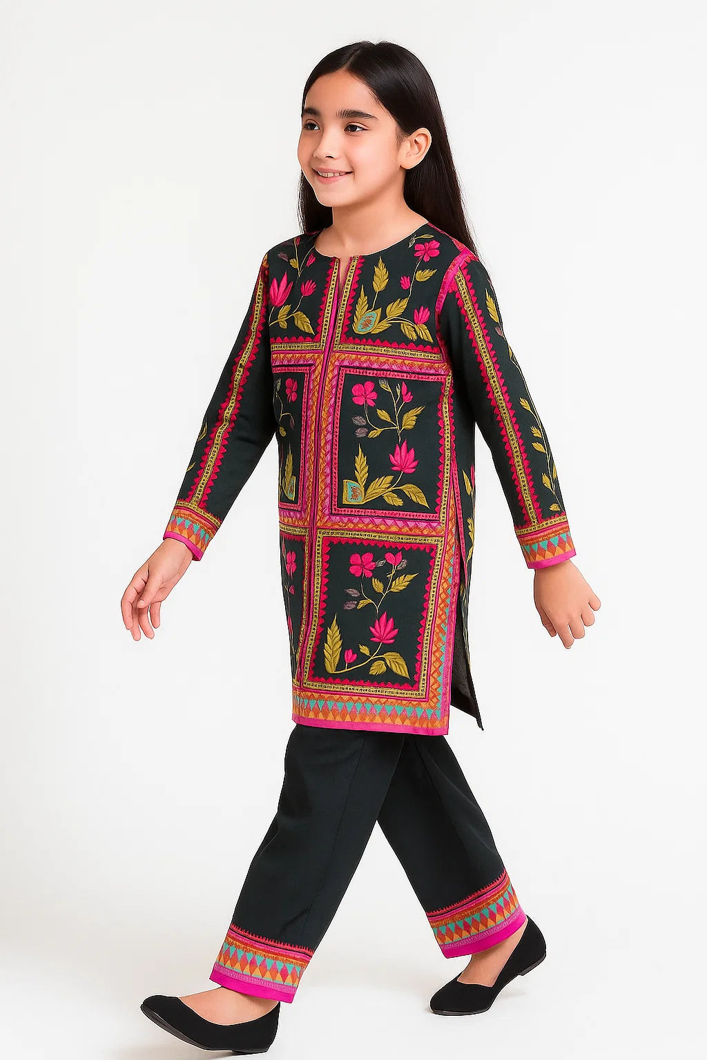 2 PIECE - PRINTED CAMBRIC SUIT