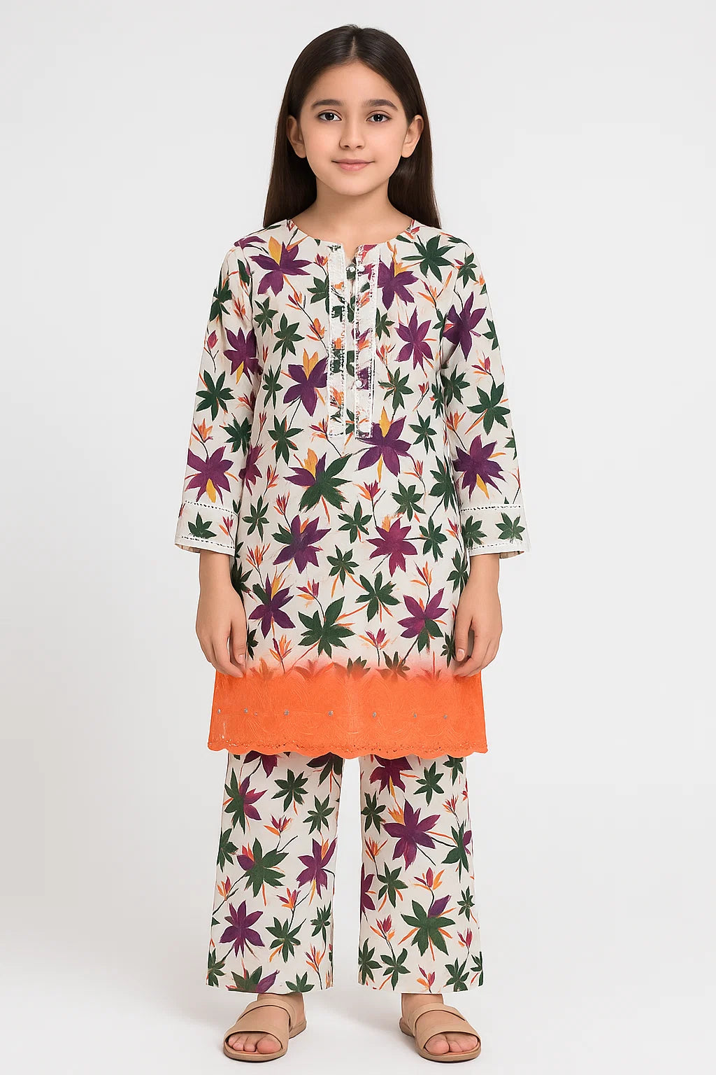 2 PIECE - EMBROIDERED VISCOSE SUIT