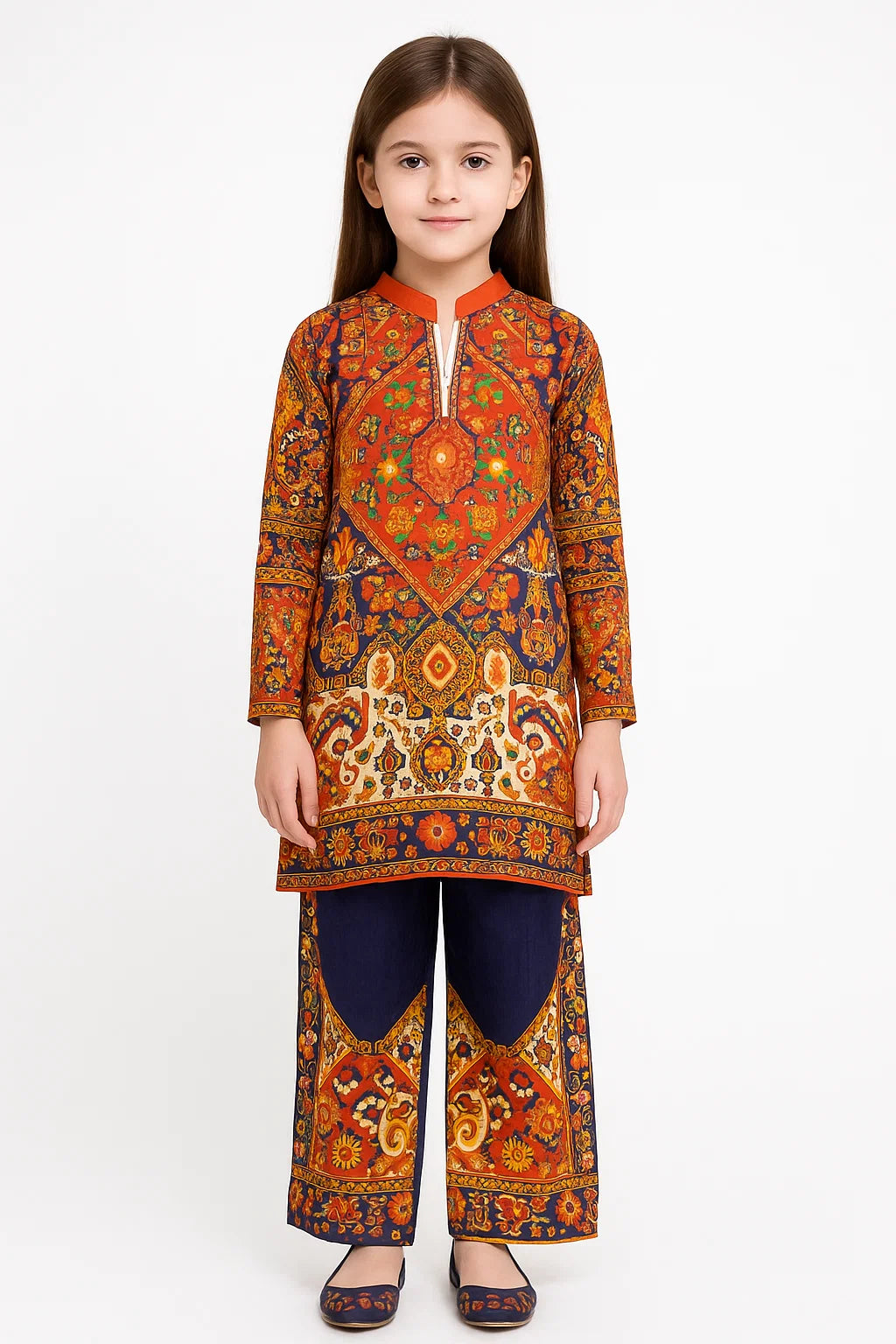 2 PIECE - PRINTED CAMBRIC SUIT