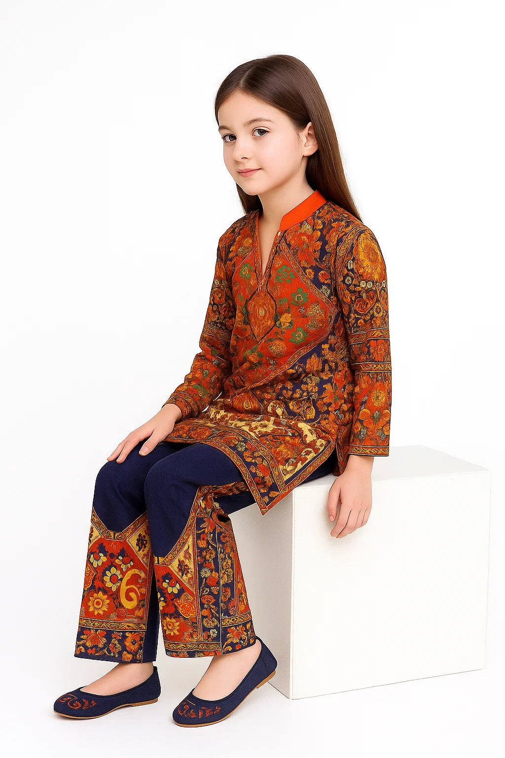 2 PIECE - PRINTED CAMBRIC SUIT